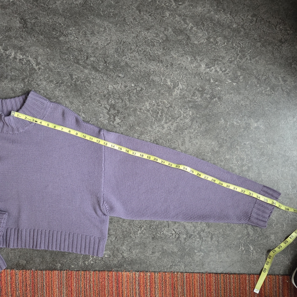Wilfred 100% Merino Harper Soft Lilac Lavender Cropped Sweater EUC Sz 2X - Picture 12 of 13